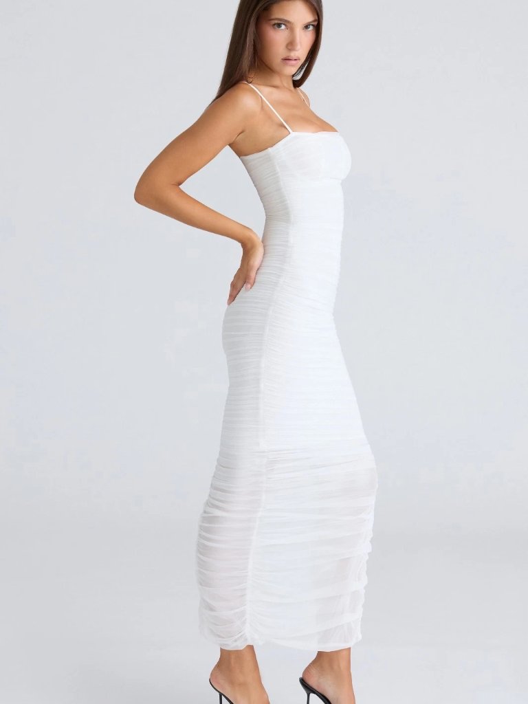 House Of Cb 'Fornarina' White Maxi Dress (Xs(P)-Us 2-4)